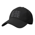 thumbnail image 1 of Baseball Cap Bent Eaves Design 6 Piece Cap Body Breathable Not Hot Plastic Cap Drag For Daily Travel Vacation Dark Gray Geometric Patterns_1 (2) Black, 1 of 8
