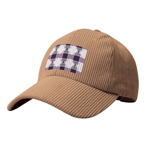 Baseball Cap Bent Eaves Design 6 Piece Cap Body Breathable Not Hot Plastic Cap Drag For Daily Travel Vacation Lavenderblush Buffalo Plaid Check Tartan Scotland_2 Khaki