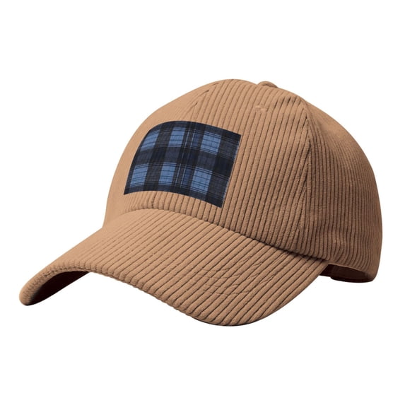 Baseball Cap Bent Eaves Design 6 Piece Cap Body Breathable Not Hot Plastic Cap Drag For Daily Travel Vacation Midnightblue Buffalo Plaid Check Tartan Scotland_3 Khaki