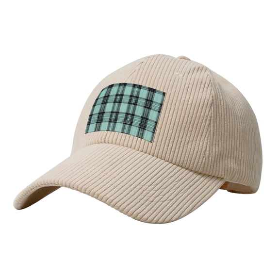 Baseball Cap Bent Eaves Design 6 Piece Cap Body Breathable Not Hot Plastic Cap Drag For Daily Travel Vacation Paleturquoise Buffalo Plaid Check Tartan Scotland_3 Beige