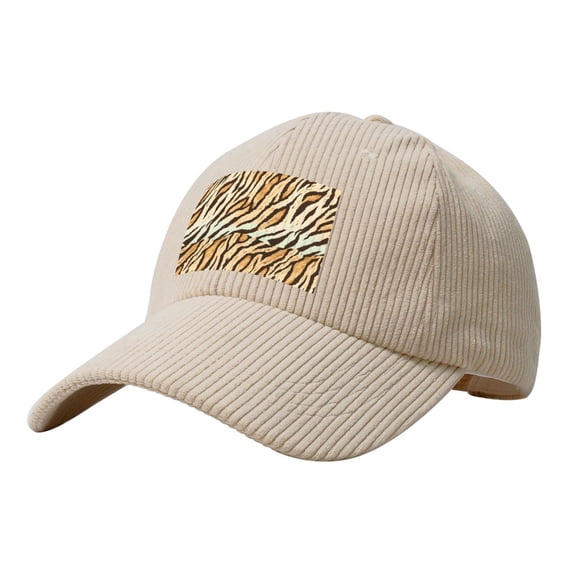 Baseball Cap Bent Eaves Design 6 Piece Cap Body Breathable Not Hot Plastic Cap Drag For Daily Travel Vacation Tiger Skin Print Style Lightgreen_4 Beige