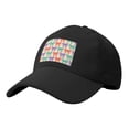 thumbnail image 1 of Baseball Cap Bent Eaves Design 6 Piece Cap Body Breathable Not Hot Plastic Cap Drag For Daily Travel Vacation Whimsical Polka Dot And Striped Ribbon Bow Pattern Black, 1 of 8