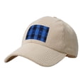 thumbnail image 1 of Baseball Cap Bent Eaves Design 6 Piece Cap Body Breathable Not Hot Plastic Cap Drag For Daily Travel Vacation Argyle Plaid Blue_4 Beige, 1 of 8