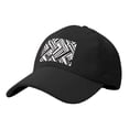 thumbnail image 1 of Baseball Cap Bent Eaves Design 6 Piece Cap Body Breathable Not Hot Plastic Cap Drag For Daily Travel Vacation Black Geometric Lines_3 Black, 1 of 8