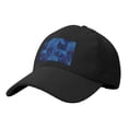 thumbnail image 1 of Baseball Cap Bent Eaves Design 6 Piece Cap Body Breathable Not Hot Plastic Cap Drag For Daily Travel Vacation Blue Geometric Lines_2 Black, 1 of 8