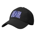 thumbnail image 1 of Baseball Cap Bent Eaves Design 6 Piece Cap Body Breathable Not Hot Plastic Cap Drag For Daily Travel Vacation Blueviolet Marble_3 Black, 1 of 8