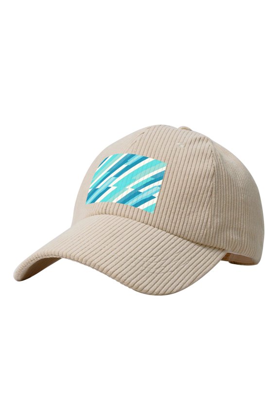 Baseball Cap Bent Eaves Design 6 Piece Cap Body Breathable Not Hot Plastic Cap Drag For Daily Travel Vacation Cyan Stripe_1 Beige