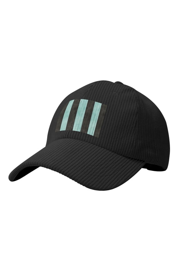 Baseball Cap Bent Eaves Design 6 Piece Cap Body Breathable Not Hot Plastic Cap Drag For Daily Travel Vacation Cyan Stripe_3 Black