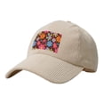 thumbnail image 1 of Baseball Cap Bent Eaves Design 6 Piece Cap Body Breathable Not Hot Plastic Cap Drag For Daily Travel Vacation Retro Groovy Flowers Pattern (8) Beige, 1 of 8