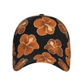 thumbnail image 1 of Baseball Cap, Black Orange Flower Trucker Hats Women Dad Hat For Workouts - Baseball Hat Adjustable Size, 1 of 2