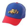 thumbnail image 1 of Baseball Cap Boys and Girls With Excavator Print Sun Hat Cartoon Cap Outdoor Summer Activities &Blue 2-8 Years, 1 of 3