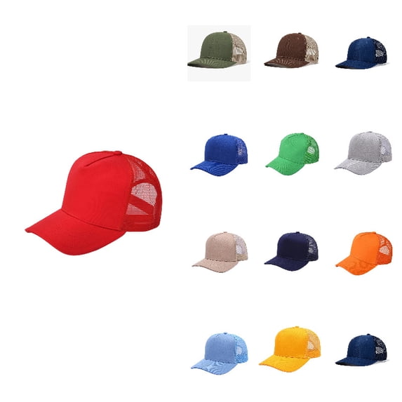 Baseball Cap Breathable Mesh Golf Hat Quick Dry Adjustable Red Baseball Hats for Men and Women Sport Running Workout
