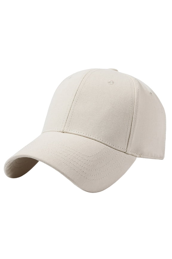 Baseball Cap Breathable Oversize Women's Big Head Adjustable Big Head Dad Lightweight Baseball Hat Beige