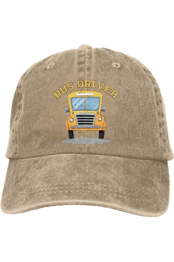 Baseball Cap Bus Driver School Bus Denim Hats Adjustable Trucker Hats Dad Cap
