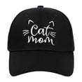 thumbnail image 1 of Baseball Cap CAT MOM Embroidered Baseball Caps Men Women Summer Sun Hats Adjustable Hard Top Cat Lover Caps Baseball Hat Black One Size, 1 of 3