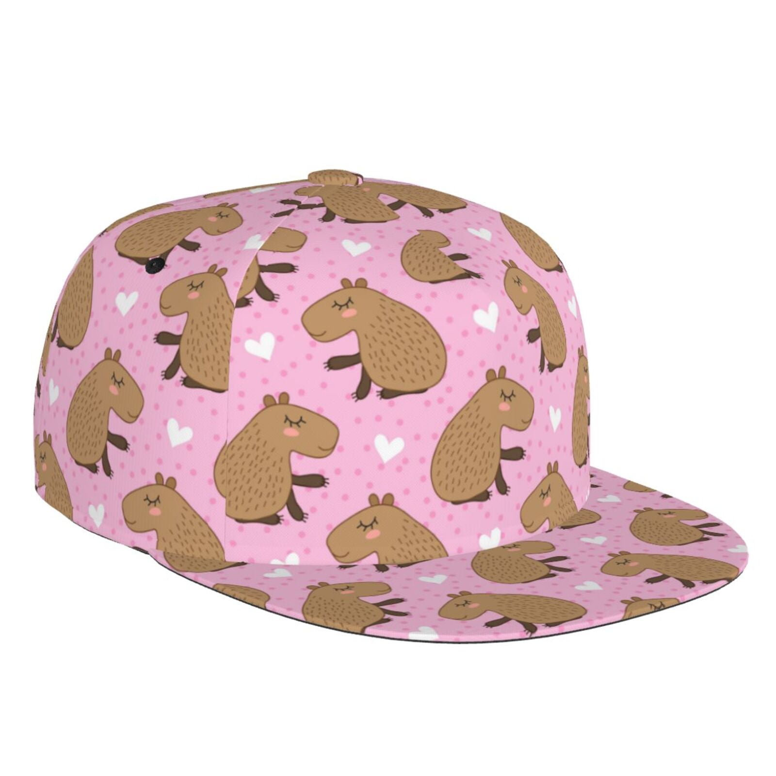 Baseball Cap Capybara Print Pink Hats for Men/Women Low Profile