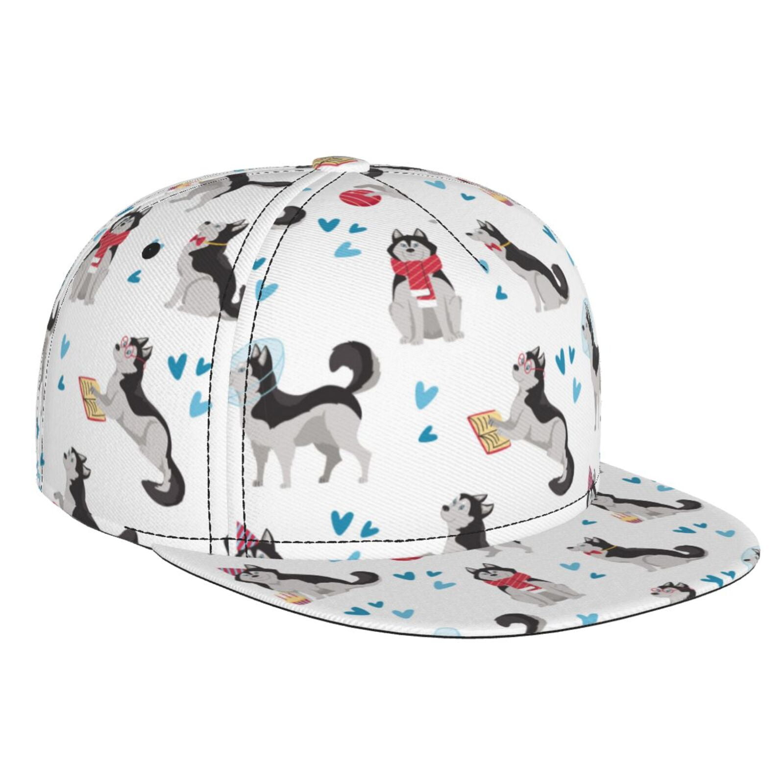 Baseball Cap - Cartoon Cute Husky Dog Funny Hats for Men/Women Low ...