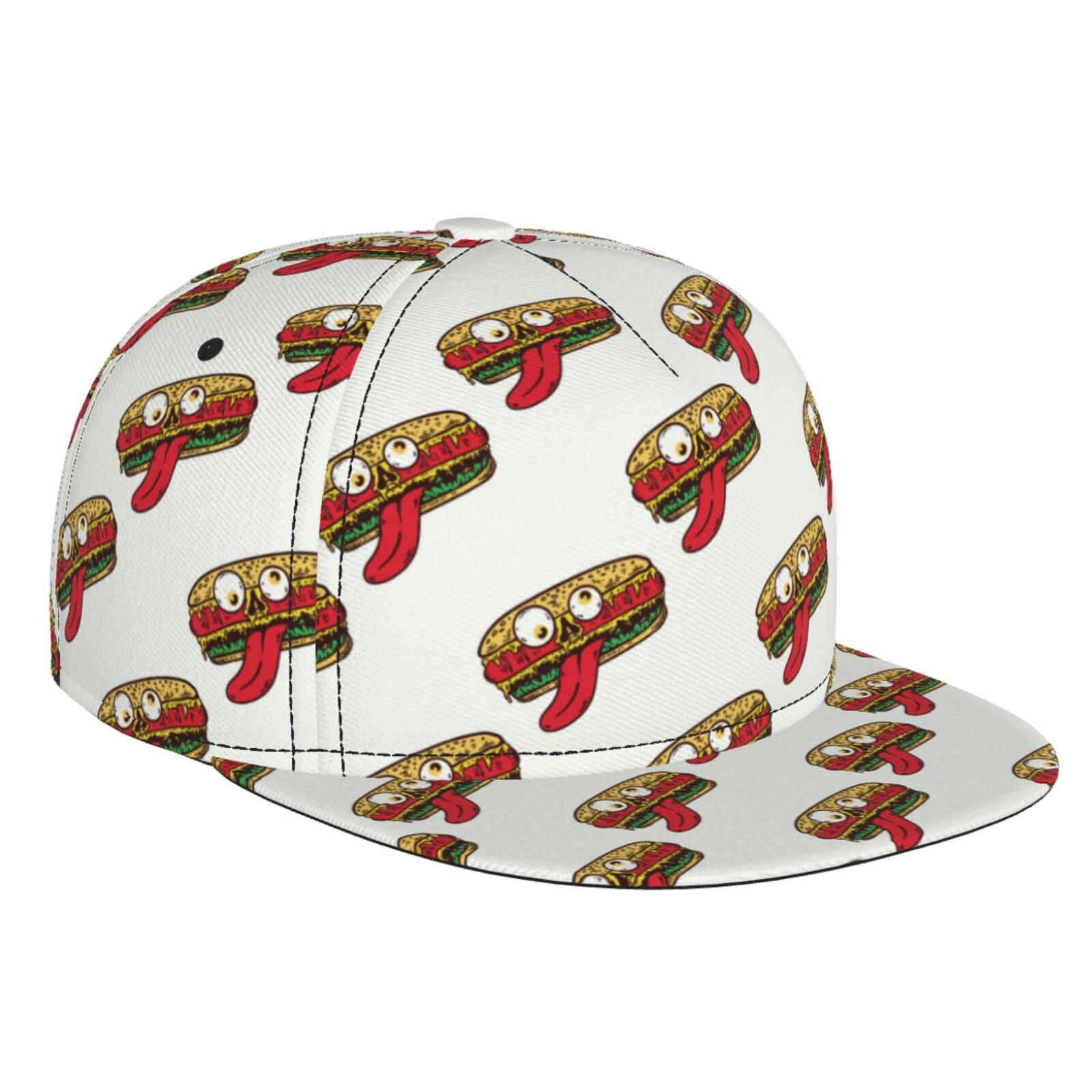 Baseball Cap - Cartoon Hot Dog Print Funny Hats for Men/Women Low ...