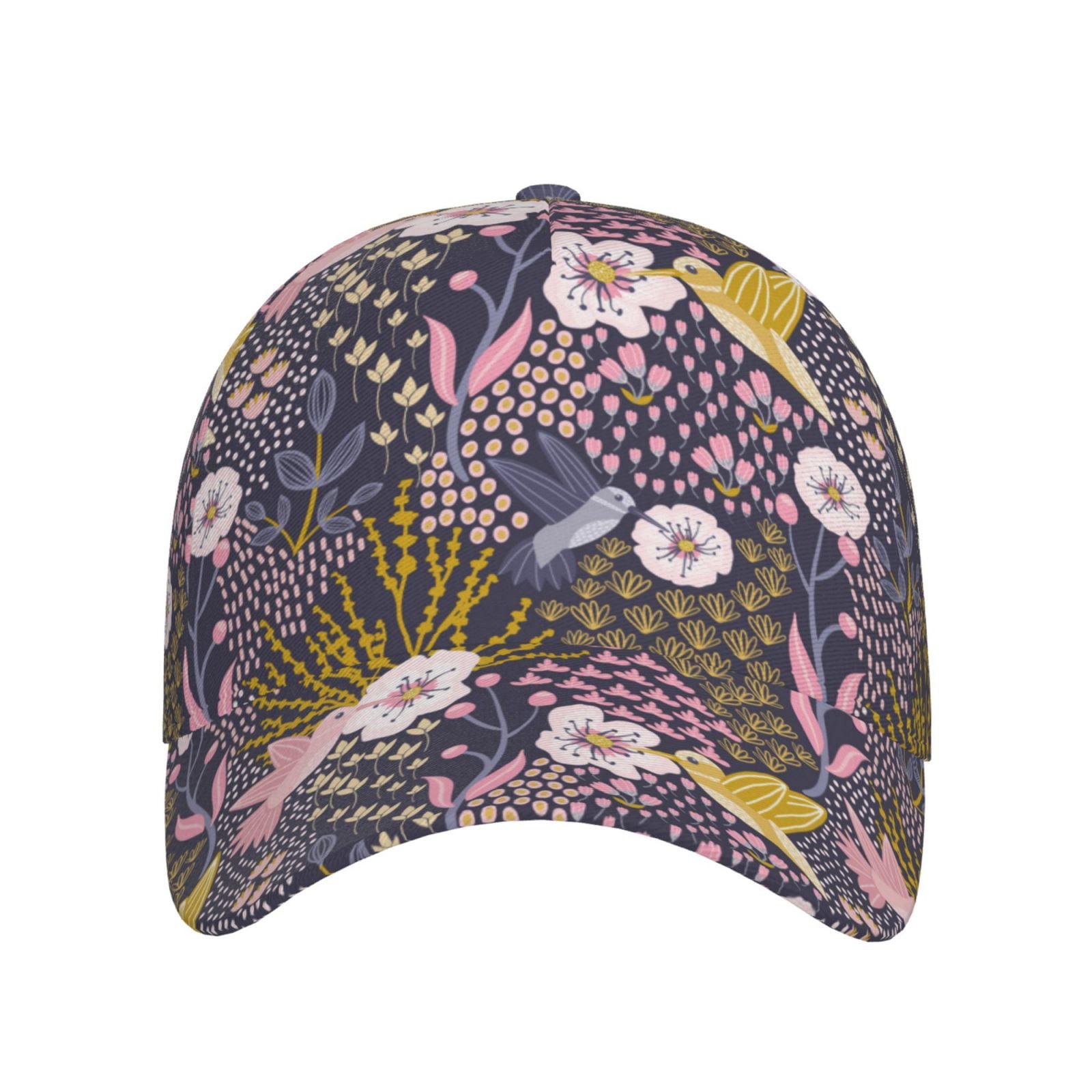 Baseball Cap, Cartoon Hummingbird Flower Trucker Hats Women Dad Hat For ...