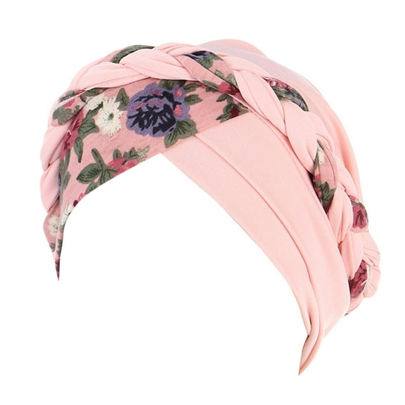 Baseball Cap Chemo Cancer Head Hat Cap Ethnic Pre-Tied Twisted Braid Hair Cover Wrap Headwear Hat