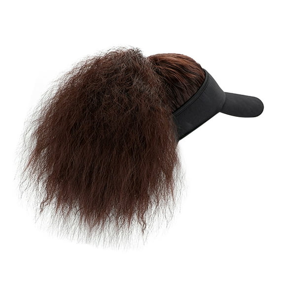Baseball Cap Christmas Baseball Cap With Hair Extensions Synthetic Hair Wig Baseball With Hair Attached Kinky Curly Adjustable Wave Hairpiece With Baseball Cap Wig For Women Winter Hats For Women