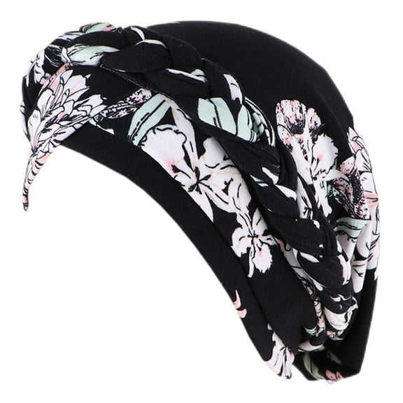 Baseball Cap Christmas Chemo Cancer Head Cap Ethnic Bohemian Pre-Tied Twisted Braid Hair Cover Wrap Turban Headwear Winter Hats For Women
