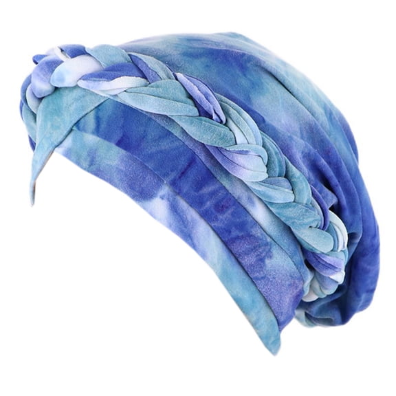 Baseball Cap Christmas Chemo Cancer Head Cap Ethnic Bohemian Pre-Tied Twisted Braid Hair Cover Wrap Turban Headwear Winter Hats For Women