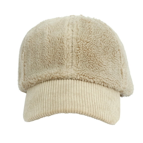 Baseball Cap Christmas Faux Lamb Wool Baseball Cap For Men Women Teddy Fleece Sports Warm Winter Outdoor Travel Gift Winter Hats For Women