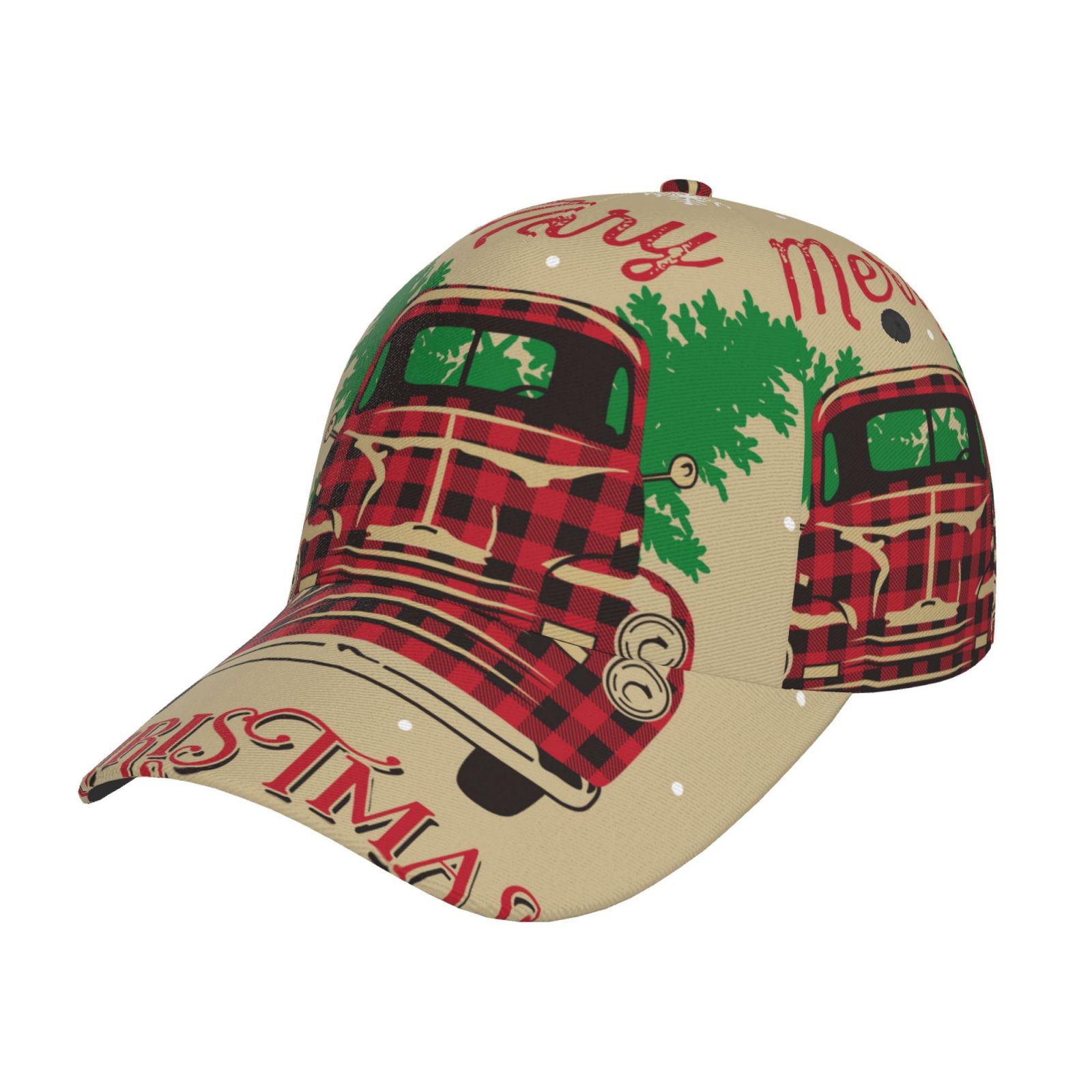 Baseball Cap, Christmas Vintage Red Truck Trucker Hats Women 