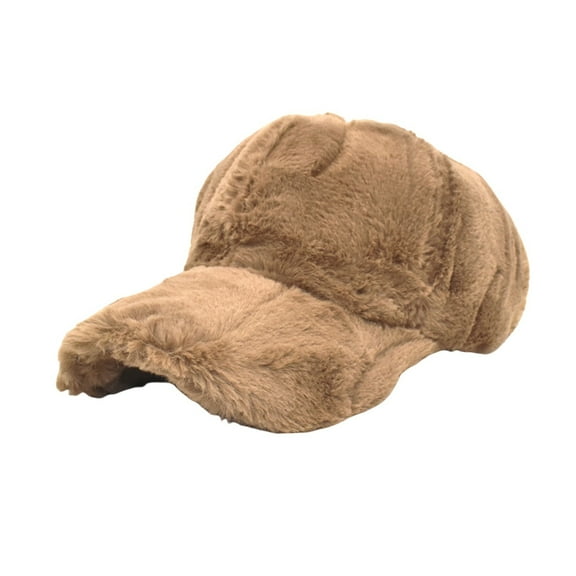 Baseball Cap Christmas Warm Winter Plush Baseball Cap Women Men Plush Teddy Wool Faux Lambswool Baseball Cap Winter Hats For Women