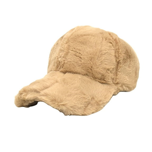 Baseball Cap Christmas Warm Winter Plush Baseball Cap Women Men Plush Teddy Wool Faux Lambswool Baseball Cap Winter Hats For Women