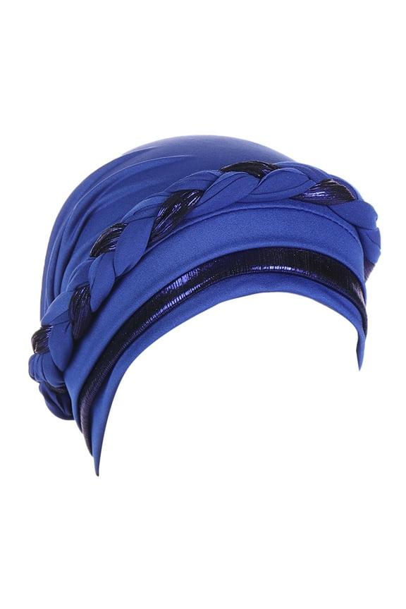 Baseball Cap Christmas Women Braid Turban Cap Hair Bonnet Head Scarf Wrap Cover Winter Hats For Women