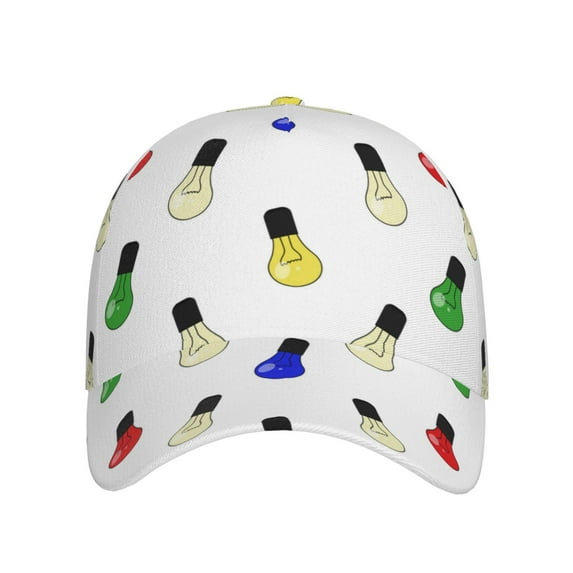 Baseball Cap, Colorful Light Bulb Print Trucker Hats Women Dad Hat For Workouts - Baseball Hat Adjustable Size