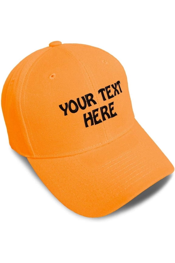 Baseball Cap Custom Personalized Text Dad Hats for Men & Women Strap Closure
