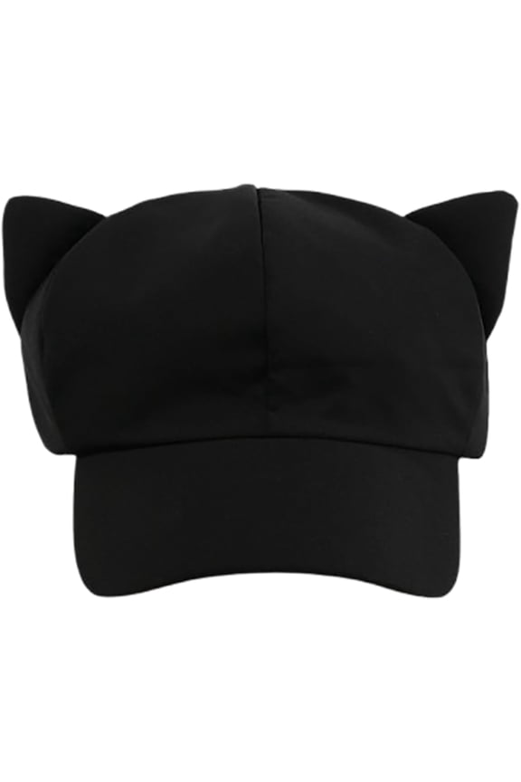 Baseball Cap Cute Cat Ears Beanie,Cat Ears Baseball Hat Caps,Newsboy Hat Trucker Hat Y2k Hats Funny Hats for Women Men Black