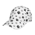 thumbnail image 1 of Baseball Cap, Cute paw prints black grey Trucker Hats Women Dad Hat for Workouts - Baseball hat Adjustable Size, 1 of 7
