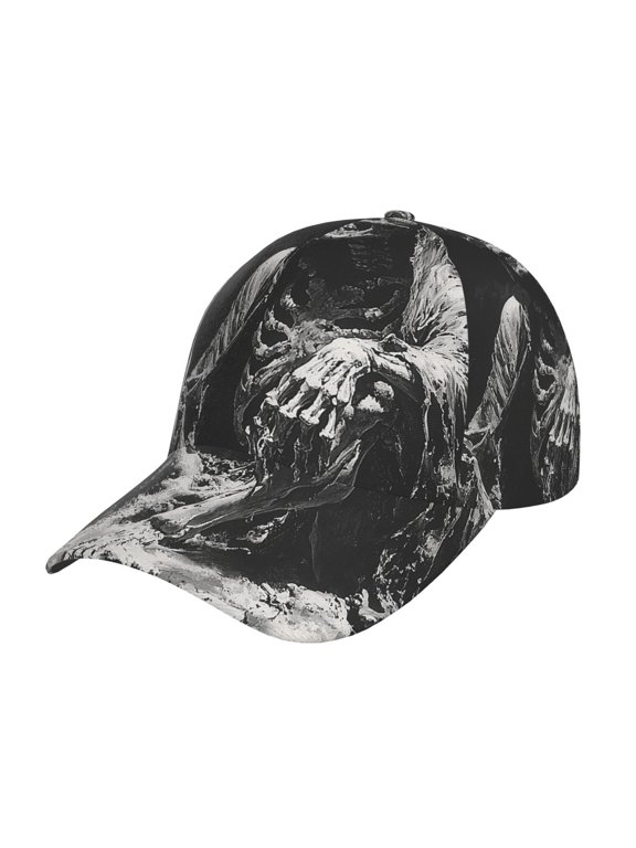 Baseball Cap Dad Hat Adjustable Trucker Hats Snapback Men Women , Grim Reaper Skeleton Horror Black