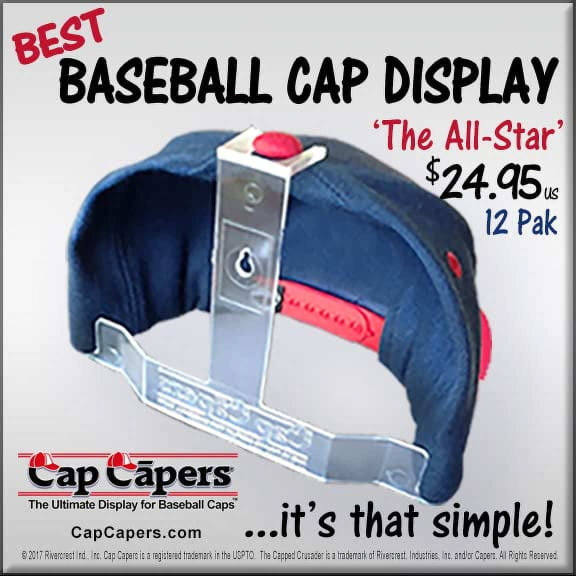 Baseball Cap Display; Wall Mounted Hat Rack; Baseball Cap Storage ...