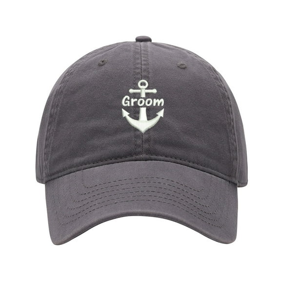 Baseball Cap Embroidered Hat for Anchor Groom Men's Adjustable Cotton Unisex Embroidery Baseball Caps