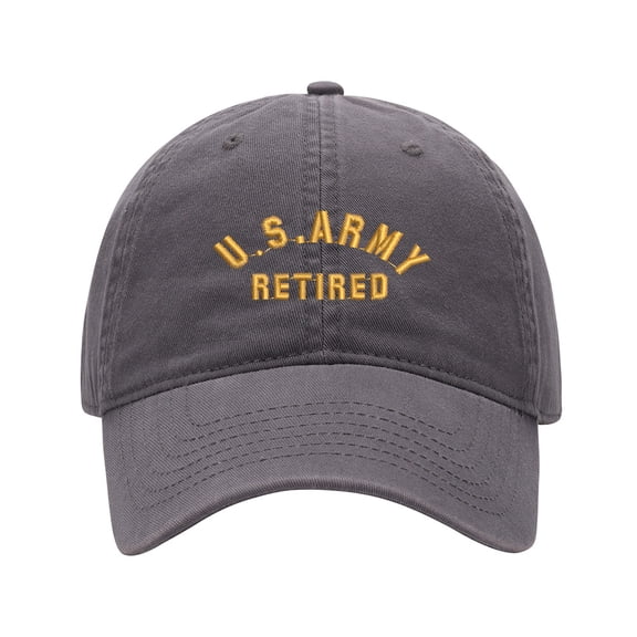 Baseball Cap Embroidered Hat for Army Retired Men's Adjustable Cotton Unisex Embroidery Baseball Caps