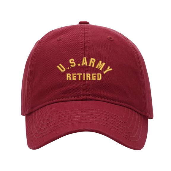 Baseball Cap Embroidered Hat for Army Retired Men's Adjustable Cotton Unisex Embroidery Baseball Caps