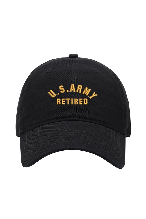 Baseball Cap Embroidered Hat for Army Retired Men's Adjustable Cotton Unisex Embroidery Baseball Caps