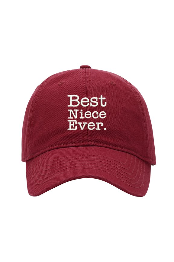Baseball Cap Embroidered Hat for Best Niece Ever Men's Adjustable Cotton Unisex Embroidery Baseball Caps