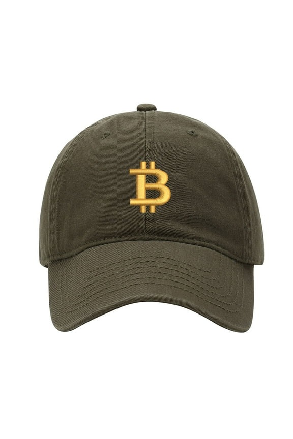 Baseball Cap Embroidered Hat for Bitcoin Currency Men's Adjustable Cotton Unisex Embroidery Baseball Caps