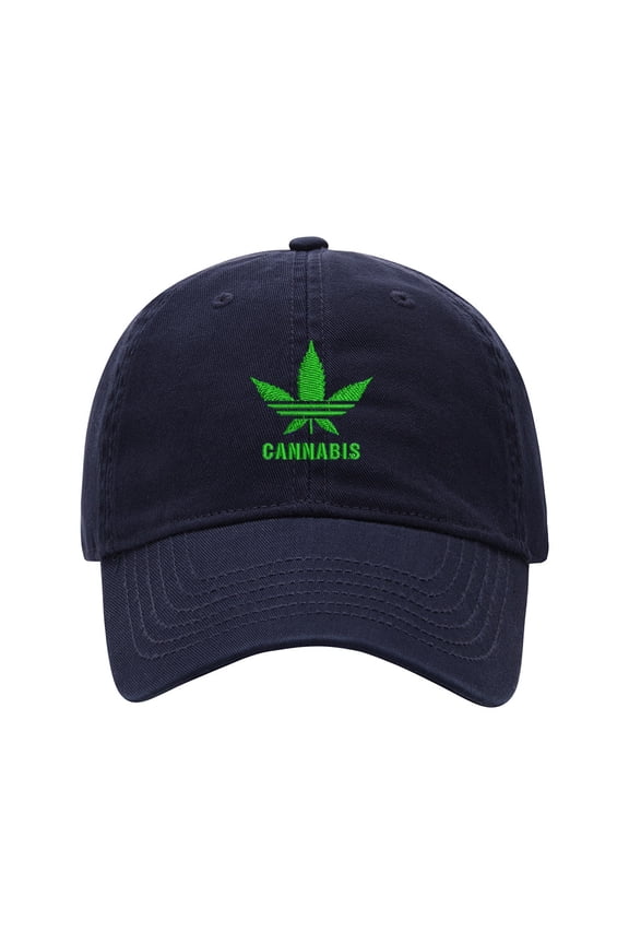 Baseball Cap Embroidered Hat for Cannabis with Text Leaf Men's Adjustable Cotton Unisex Embroidery Baseball Caps