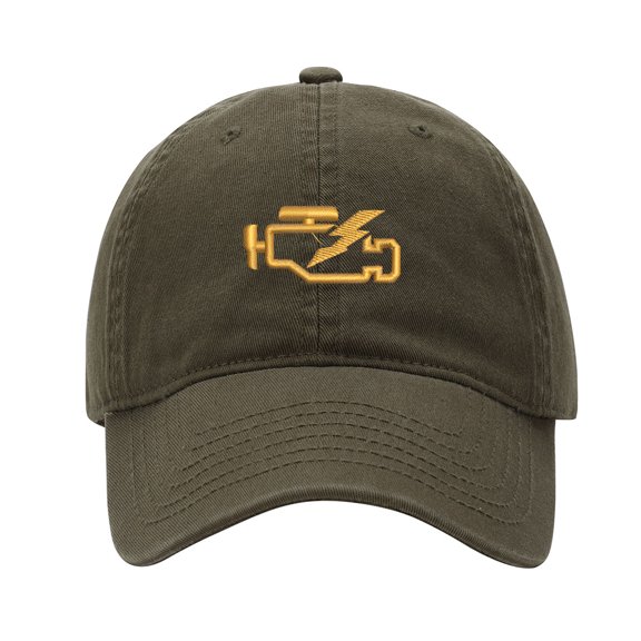 Baseball Cap Embroidered Hat for Check Engine Light Men's Adjustable Cotton Unisex Embroidery Baseball Caps