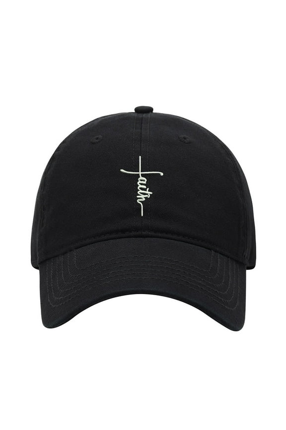 Baseball Cap Embroidered Hat for Cross Faith Men's Adjustable Cotton Unisex Embroidery Baseball Caps