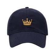 Baseball Cap Embroidered Hat for Crown King Mens Adjustable Cotton Unisex Embroidery Baseball Caps