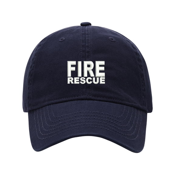 Baseball Cap Embroidered Hat for Fire Rescue Men's Adjustable Cotton Unisex Embroidery Baseball Caps