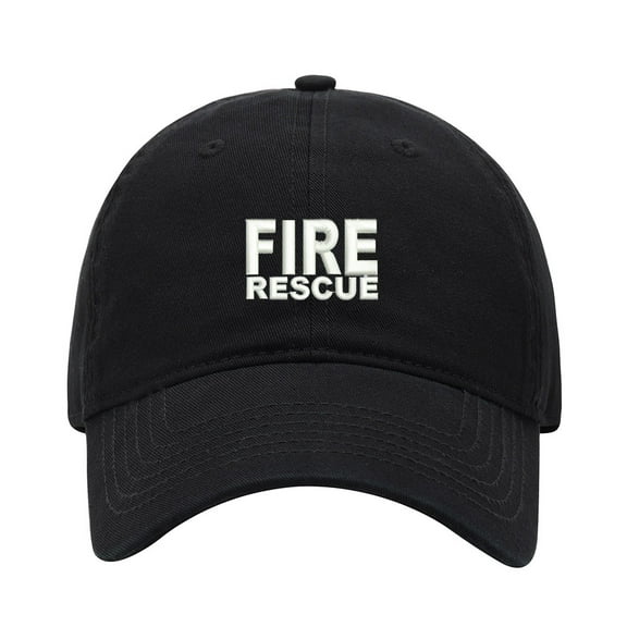 Baseball Cap Embroidered Hat for Fire Rescue Men's Adjustable Cotton Unisex Embroidery Baseball Caps